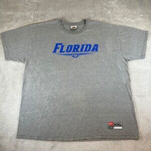 VTG Nike Team Florida Gators T-Shirt Mens XXL Gray Short Sleeve Graphic Tee NCAA
